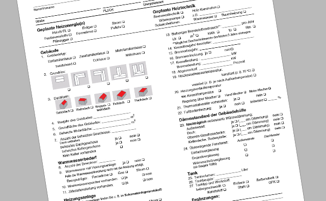 Erfassungsbogen zur Heizungsmodernisierung